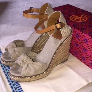 Tory Burch espadrilles wedges 6.5 VGUC
